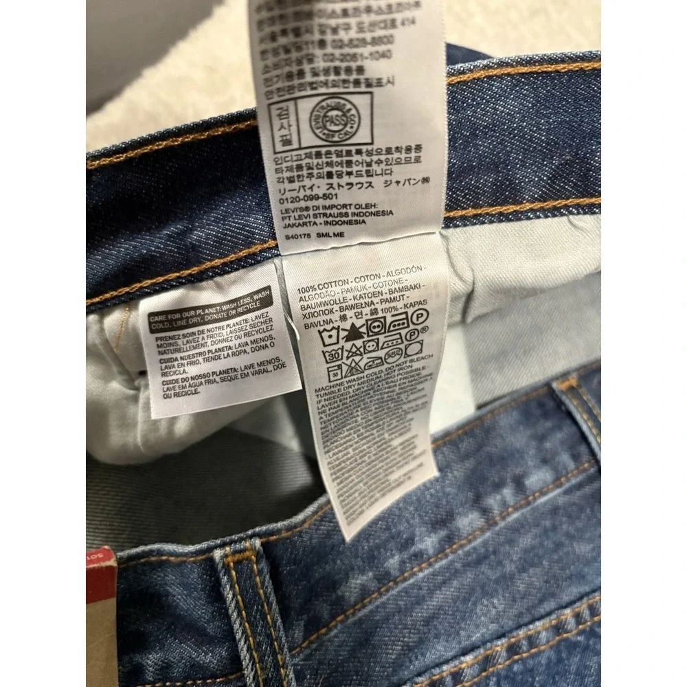New Levi's 501 Original Straight Button Fly Blue Denim Jeans 48x29 B&T NWT Pants